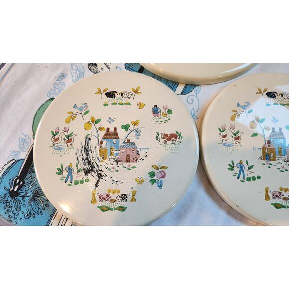 Vintage International Heartland Oven Burner Covers Country Kitchen *see photos - Picture 4 of 9